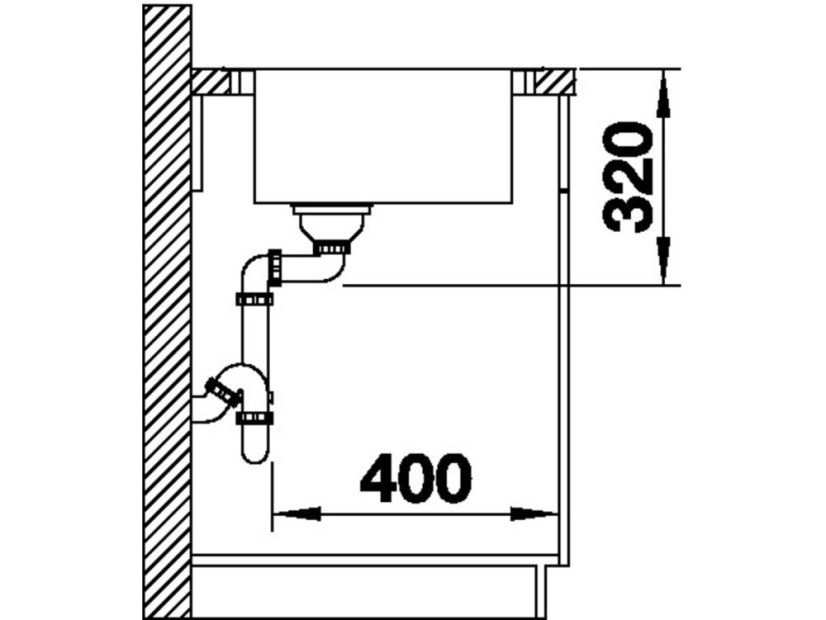 Nerezový drez Blanco Andano XL 6S-IF Compact InFino nerez hodvábny lesk drez vľavo