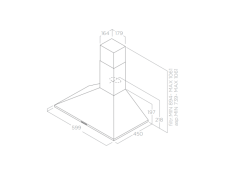 Digestoř Elica Missy LX WH/A/60 nákres