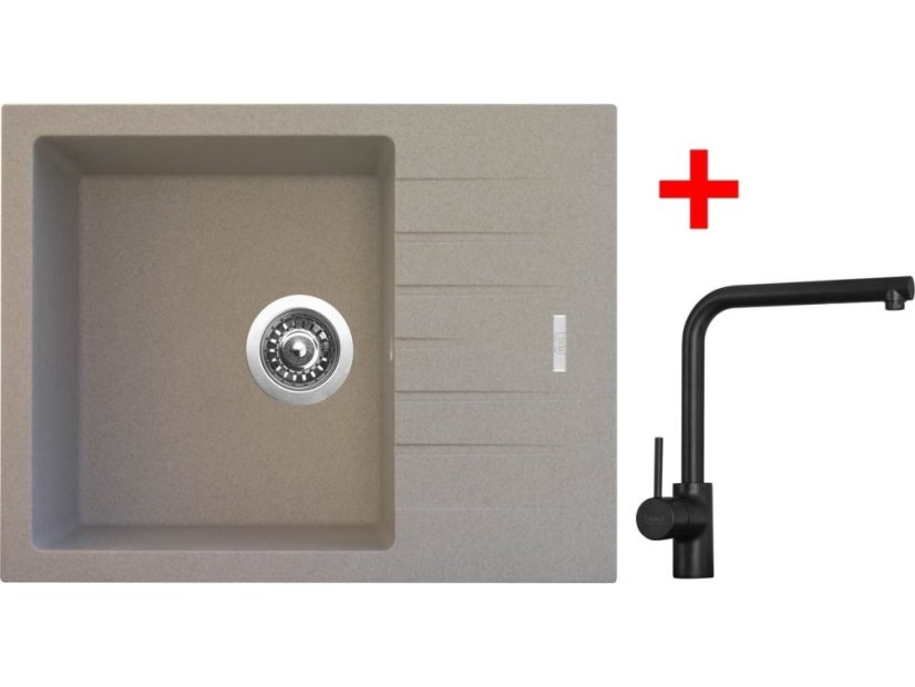 Sinks PERFECTO 650 Avena + ELKA Černá matná