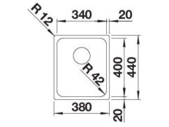 Nerezový drez Blanco Solis 340 U InFino nerez kartáčovaný, bez tiahla
