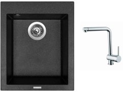 Set Sinks CUBE 410 Granblack + baterie Sinks MIX 3 chrom
