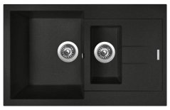 Set Sinks Amanda 780.1 Metalblack + Vitalia