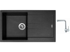 Set Sinks AMANDA 860 Metalblack + baterie Sinks MIX 3 chrom