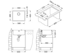 Nerezový drez Alveus Quadrix 50