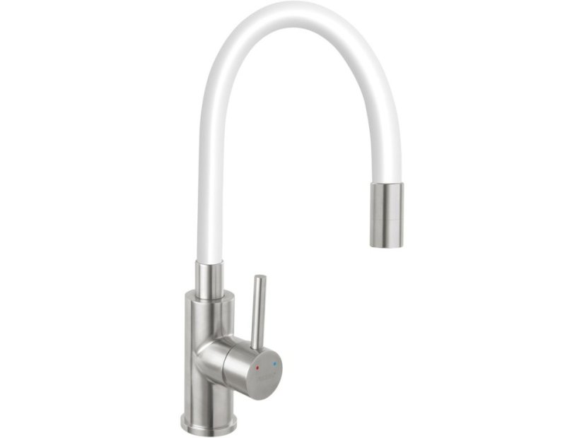 Dřezová baterie Ferro Bílá/nerez 70710.4B