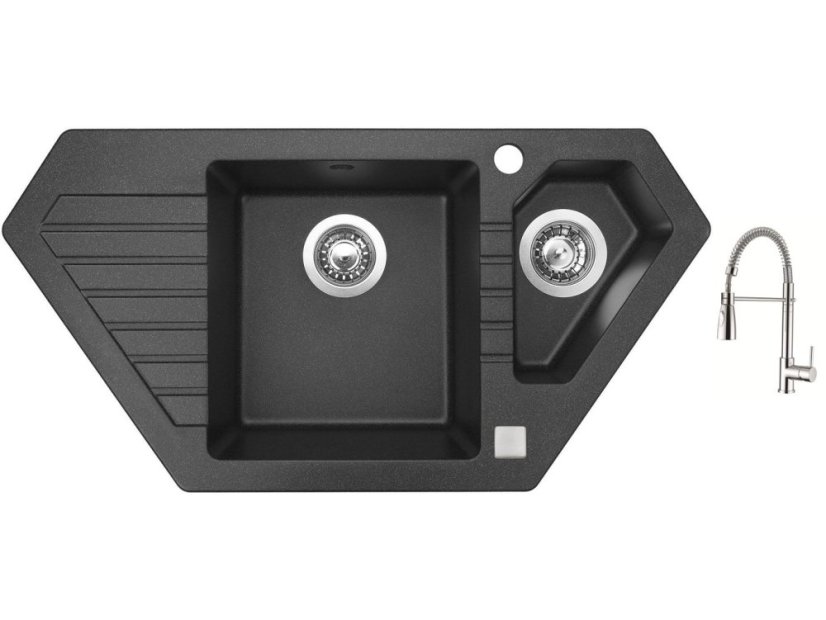 Set Sinks BRAVO 850.1 Granblack + batéria Sinks MIX 35 PROF S chróm