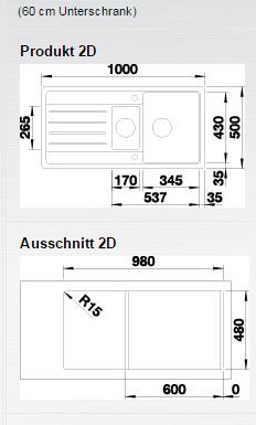 Granitový drez Blanco LEGRA 6 S biela soft