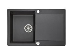 Granitový dřez Teka CLIVO 45 B-TQ 1B 1D Černá metalická
