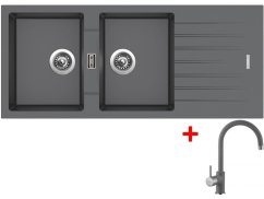 Set Sinks Perfecto 1160 Duo Titanium + Vitalia GR