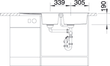 Granitový dřez Blanco METRA 8 S černá