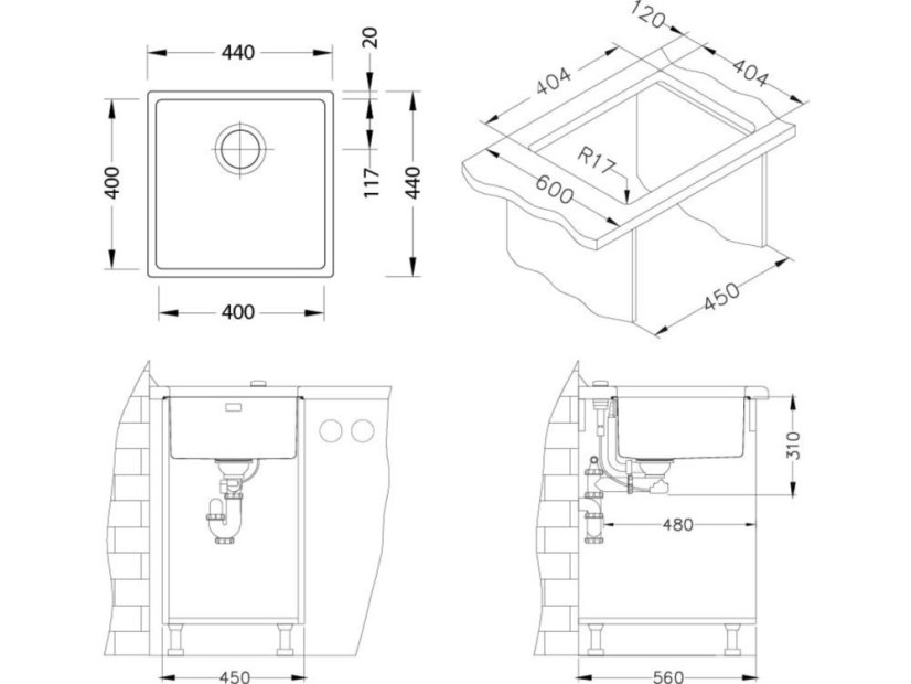 Kuchynský drez Alveus KOMBINO 30 U