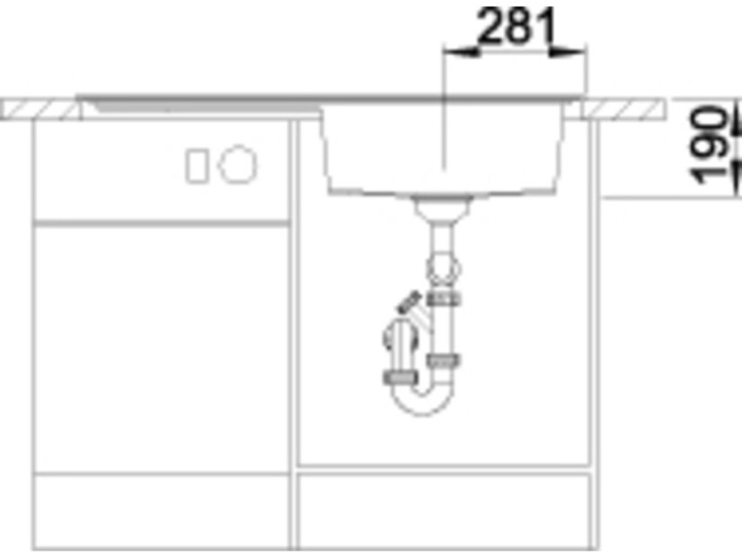 Granitový dřez Blanco ZENAR XL 6 S Tartufo, levý