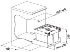 Odpadkový kôš Blanco Flexon II LOW 50/3