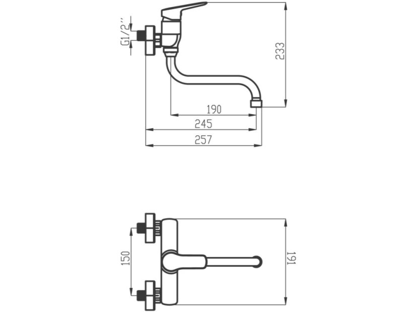 Drezová umývadlová batéria 150 mm Metalia 54, chróm