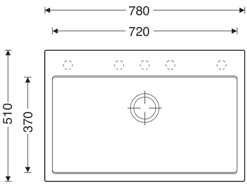 Granitový drez Sinks MAXIMO 780 Metalblack