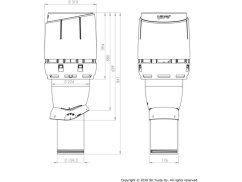 Digestoř Faber Větrací komínek na střechu 160 - hnědá