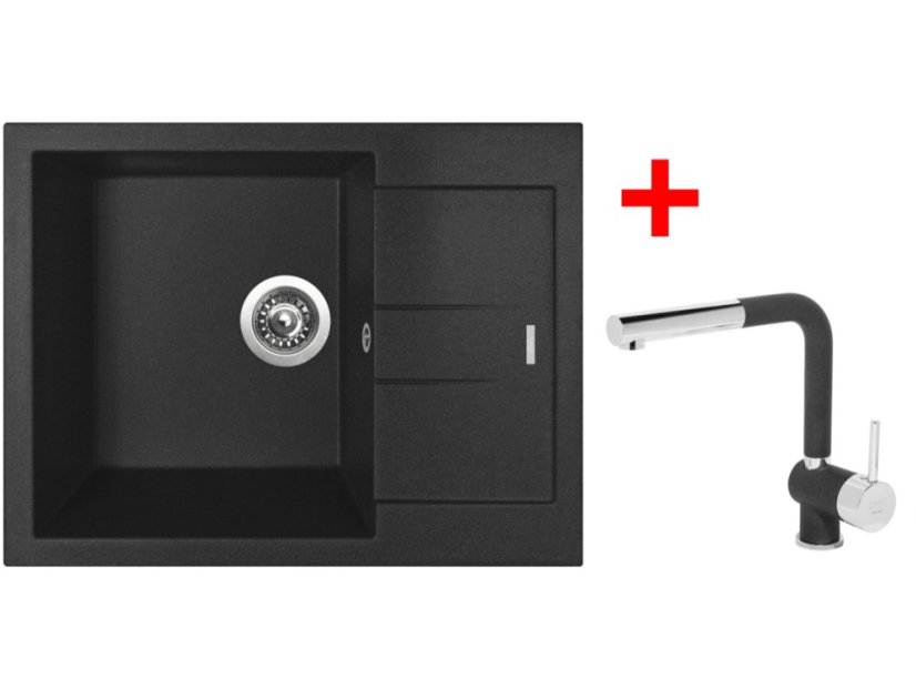 Sinks AMANDA 650 Metalblack + Mix 3 P GR