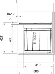 Odpadkový koš Franke Solo 50