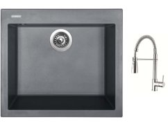 Set Sinks CUBE 560 Titanium + batéria Sinks MIX 35 PROF S chróm