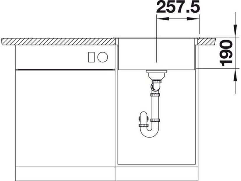 Granitový drez Blanco DALAGO 5 káva s excentrom