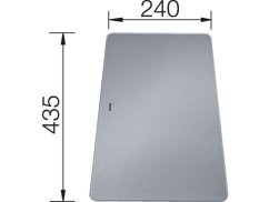 Krájacia doska sklo pre drezy pod dosku 435x240