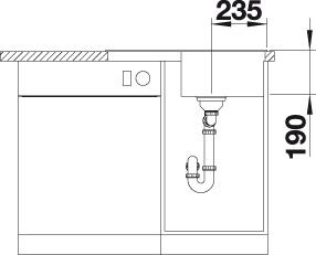 Granitový drez Blanco ZIA 45 S Compact sivý vulkan