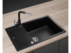 Granitový dřez Concept DG05L60bc Linea Černý