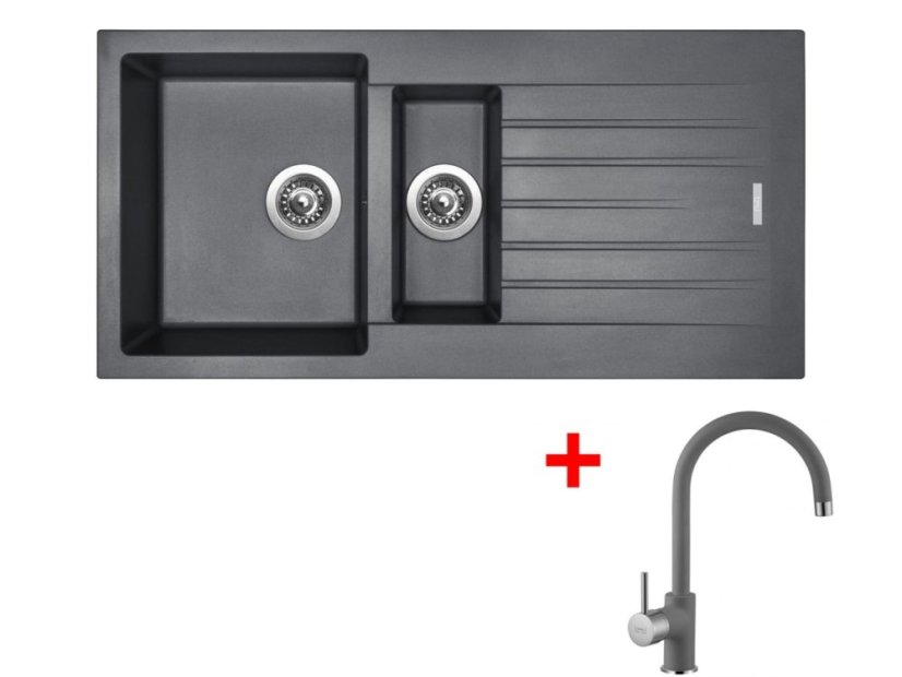 Set Sinks Perfecto 1000.1 Titanium + Vitalia GR