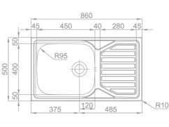Sinks OKIO 860 XXL + PRONTO