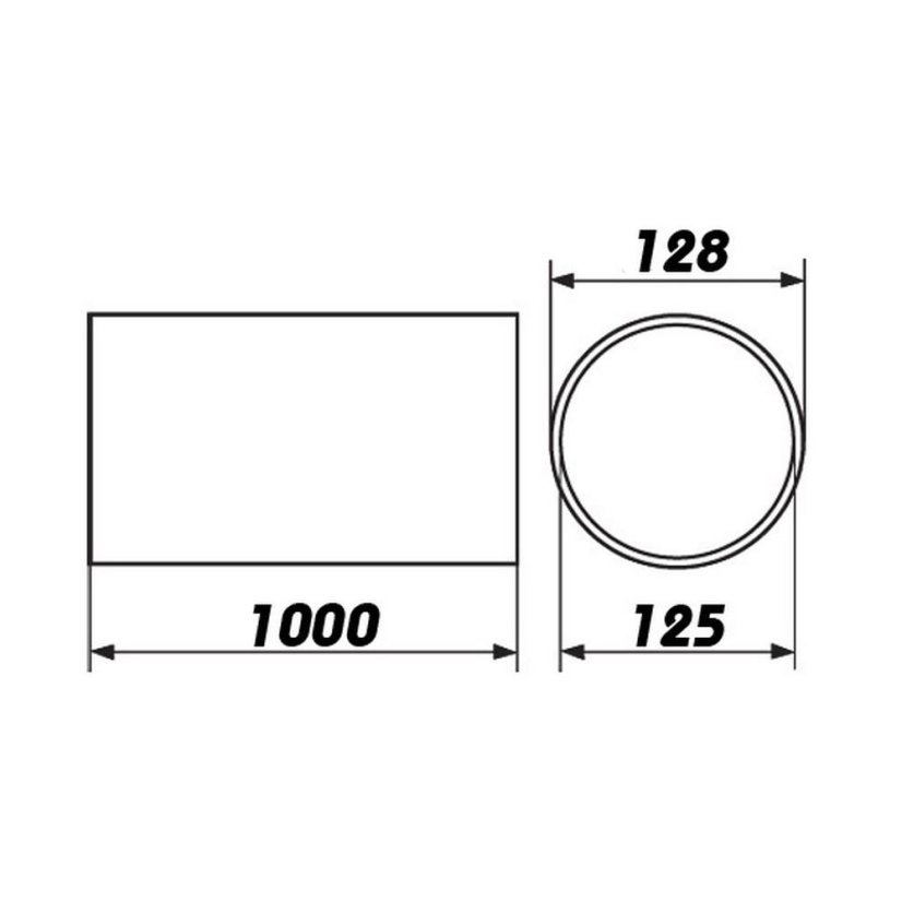 Potrubí kulaté 125x1000mm