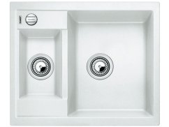 Granitový dřez Blanco METRA 6 Silgranit bílá oboustranné provedení s excentrem
