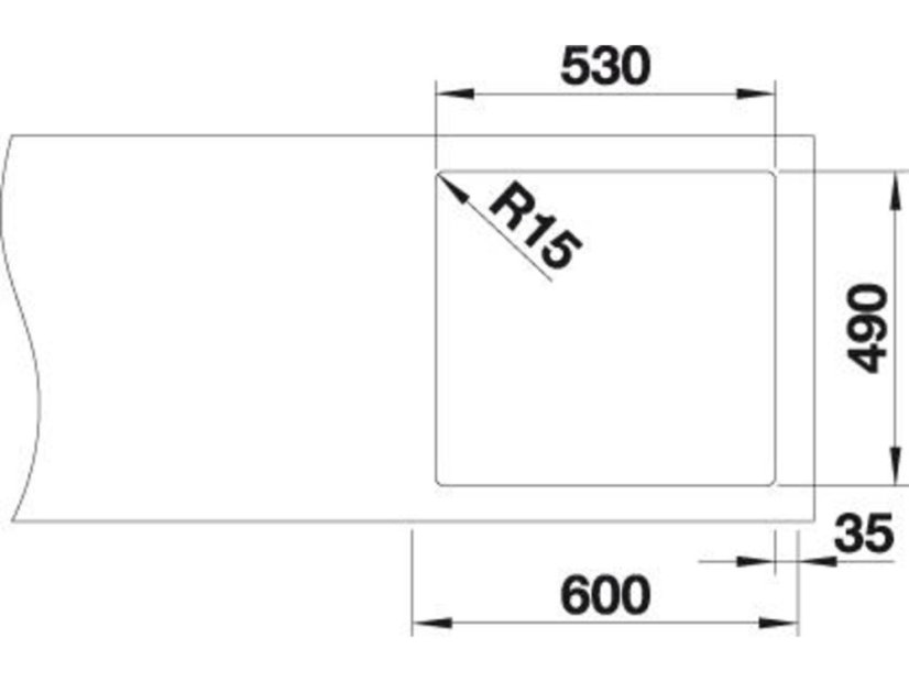 Nerezový dřez Blanco Andano 500 IF/A InFino Nerez hedvábný lesk