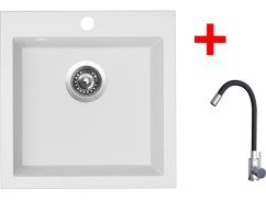 Sinks VIVA 455 Milk + Elasta nerez/čierná