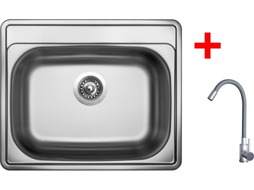 Sinks COMFORT 600 + ELASTA nerez/šedá