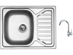 Set Sinks OKIO 650 V leštěný + baterie Sinks MIX 35 chrom