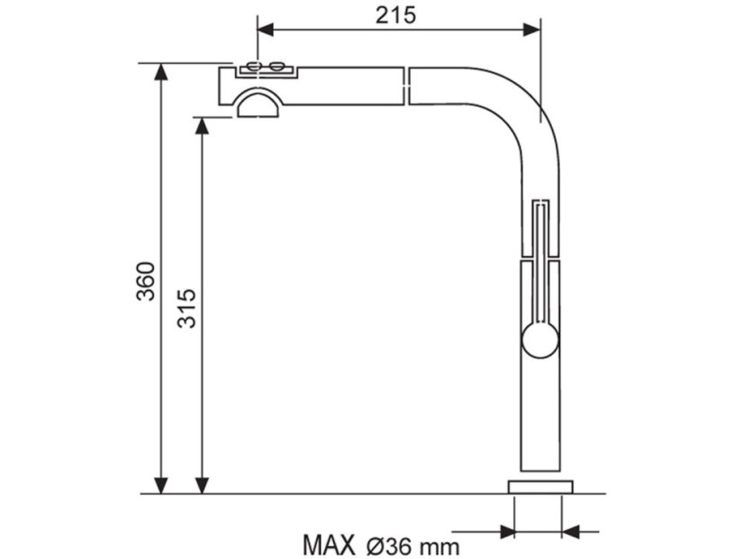 Dřezová baterie Sinks SLIM S2 kartáčovaná
