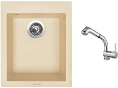 Set Sinks CUBE 410 Sahara + baterie Sinks MIX 3 S Chrom