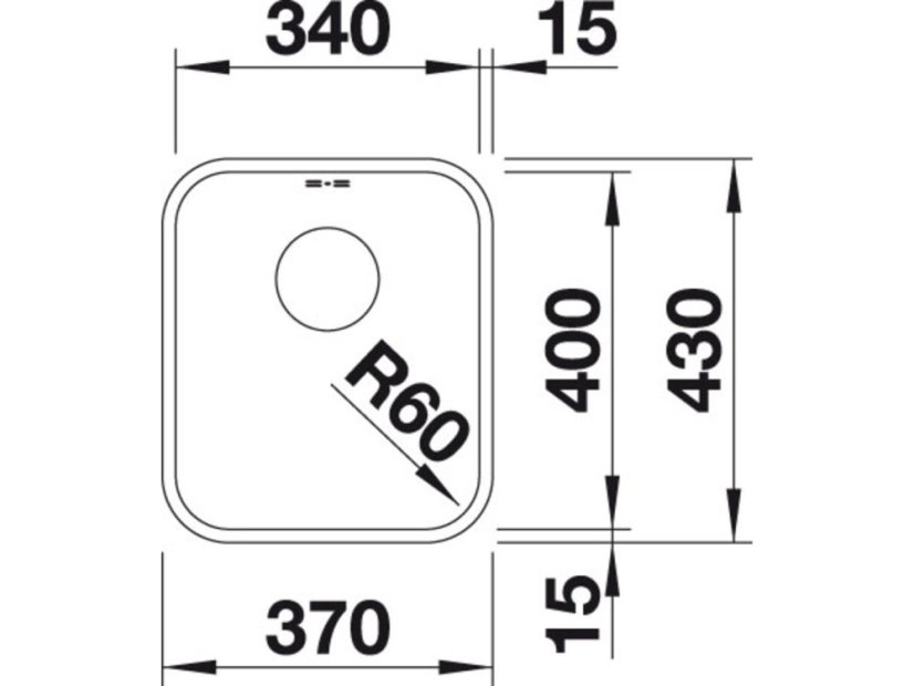 Nerezový drez Blanco Supra 340 U Nerez kartáčovaný bez tiahla