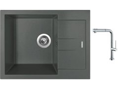 Set Sinks AMANDA 650 Titanium + baterie Sinks SLIM S2 kartáčovaná