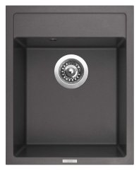 Sinks CLASSIC 400 Titanium + Elasta nerez/čierná