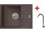 Sinks PERFECTO 650 Marone + ELASTA nerez/černá