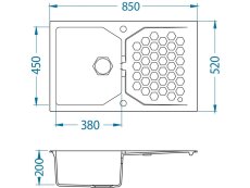 Granitový drez Alveus Sensual 30 Twilight
