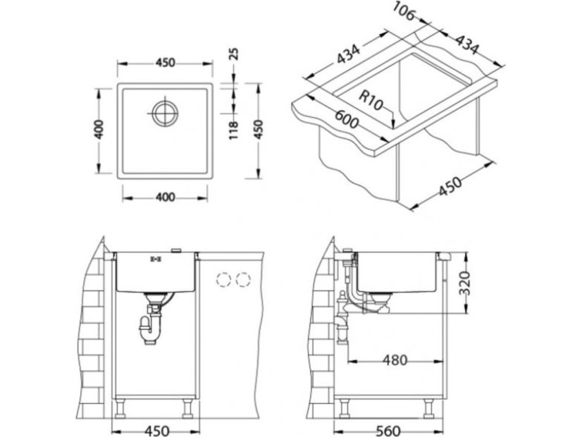 Nerezový drez Alveus Quadrix 30
