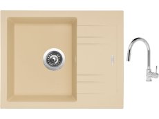 Set Sinks LINEA 600 N Sahara + batéria Sinks MIX 35 P chróm