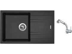 Set Sinks LINEA 780 N Metalblack + batéria Sinks MIX 3 S Chróm