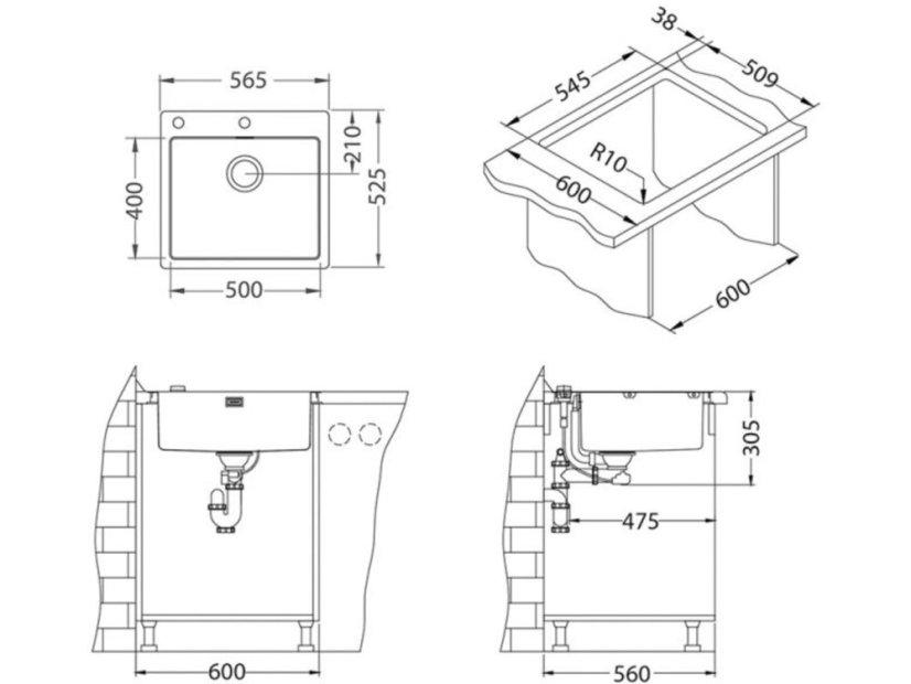 Nerezový dřez ALveus Pure 70