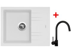 Sinks LINEA 600 Milk + Vitalia černá matná