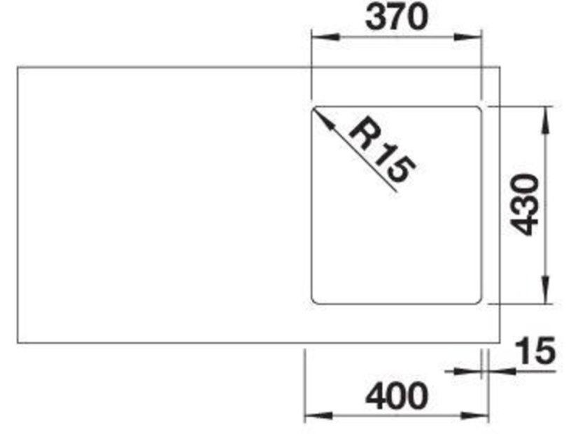 Nerezový dřez Blanco Solis 340 IF InFino nerez kartáčovaný