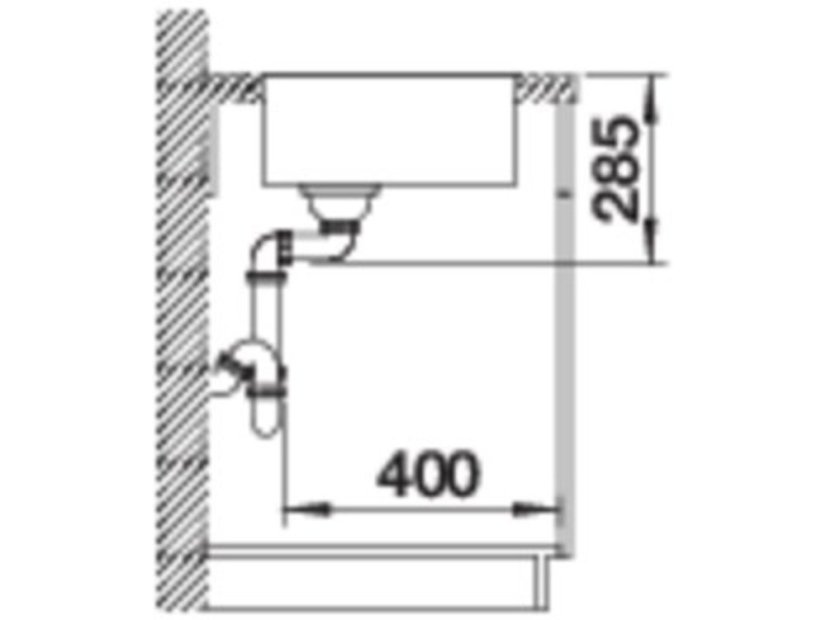 Nerezový dřez Blanco Supra 400 IF Nerez kartáčovaný