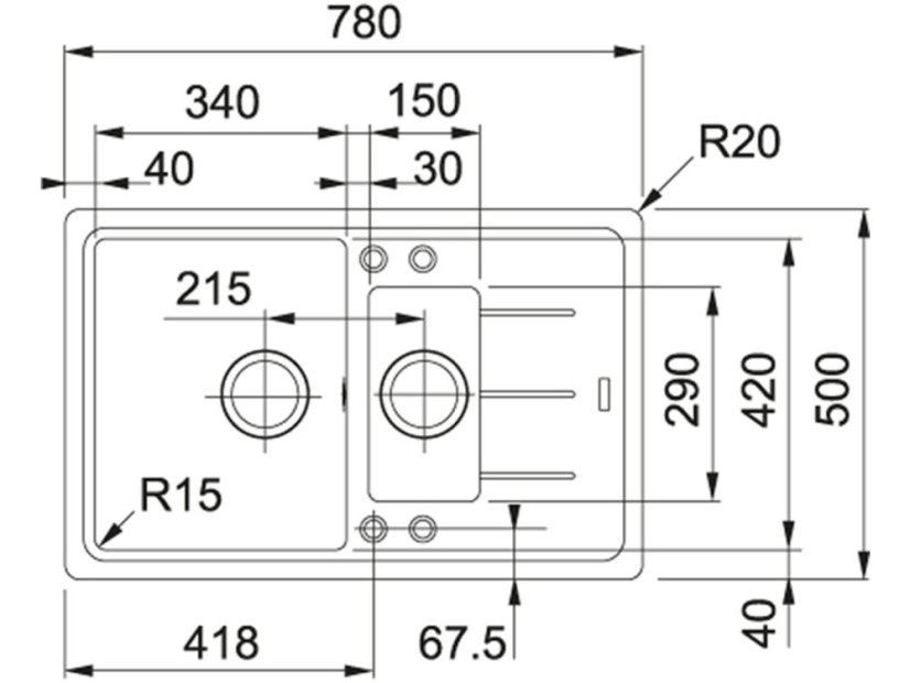 Granitový drez Franke BFG 651-78 Onyx
